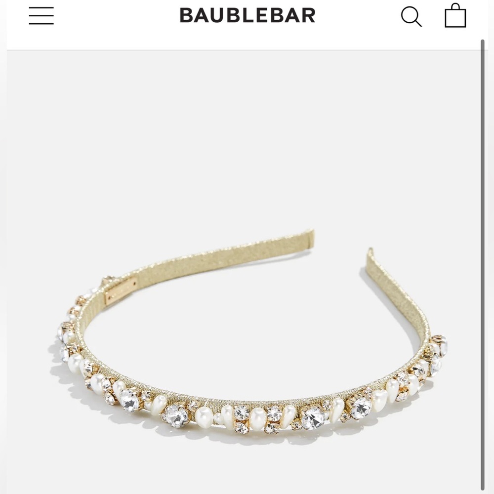 BAUBLEBAR gold rhinestone headband